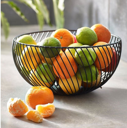 Round Decorative Fruit Basket.Metallic Wire Kitchen & Dining Organizer