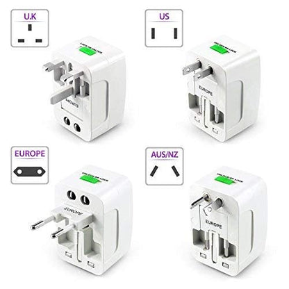 Universal All-in-One International Travel Adapter with Surge Protection – Works in 150+ Countries