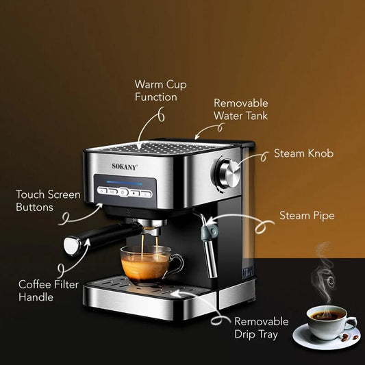Sokany Electric Espresso machine/ Coffee Maker Machine 1.6L