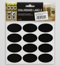 Reusable Black Round Pantry Label Stickers with Marker Pen (24pcs Set)