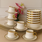 30-Piece Luxury Gold-Rimmed Porcelain Dinner Set