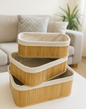 3-in-1 Handwoven Rattan Storage Baskets