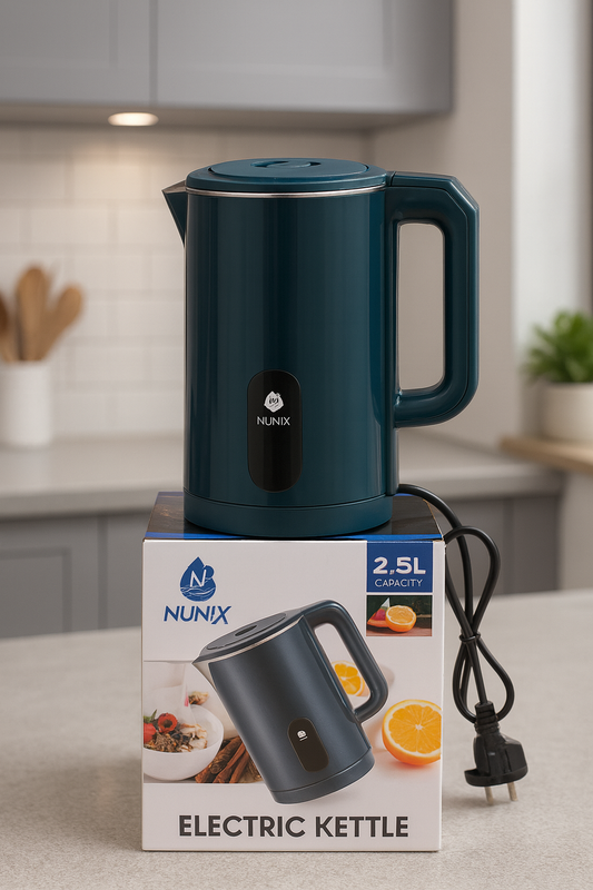 Nunix Electric Kettle – 2.5L Fast Boil | Corded Electric Water Boiler