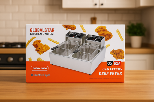 Global Star Double 6+6 Litres Deep Fryer
