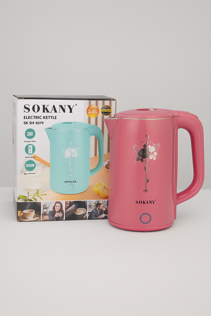 Sokany 2.5L Electric Kettle – Fast Boiling, Stylish & Durable