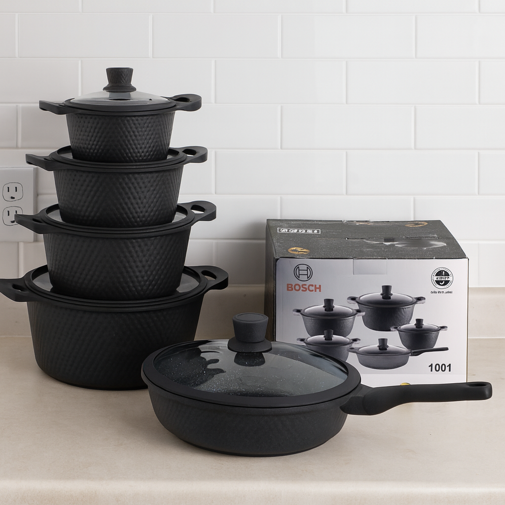 Bosch Non Stick Granite , Non Stick Sufuria/ Cooking Pots /cookware Set With Pan 11 pcs