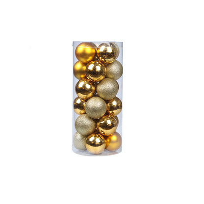 24-Piece Christmas Tree Ball Ornament Set (6cm)