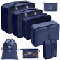 8-Piece Luggage Travel Organizer Set (with Toiletry Case)