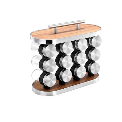 Stainless Steel Spice Rack – 12pcs Set