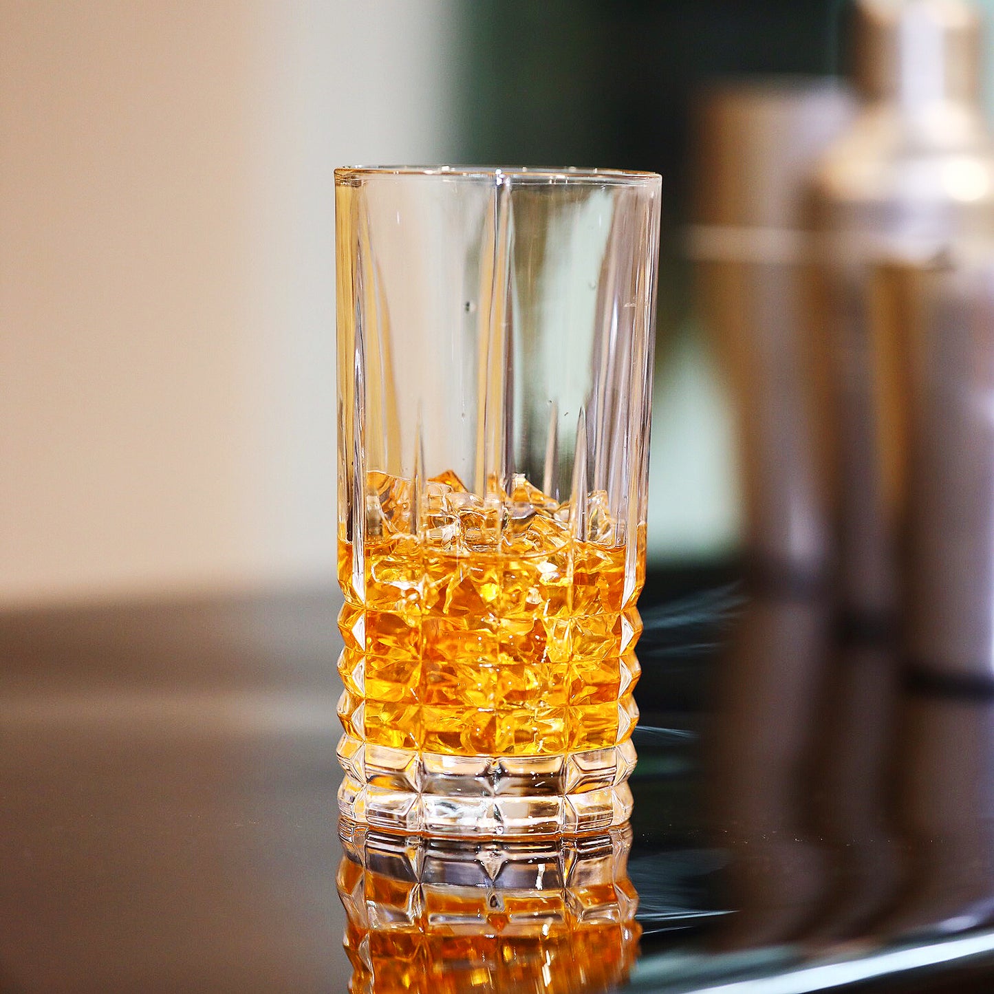 Blinkmax 6-Piece Glass Set.Durable Textured Tall Drinking Glasses for Water & Juice