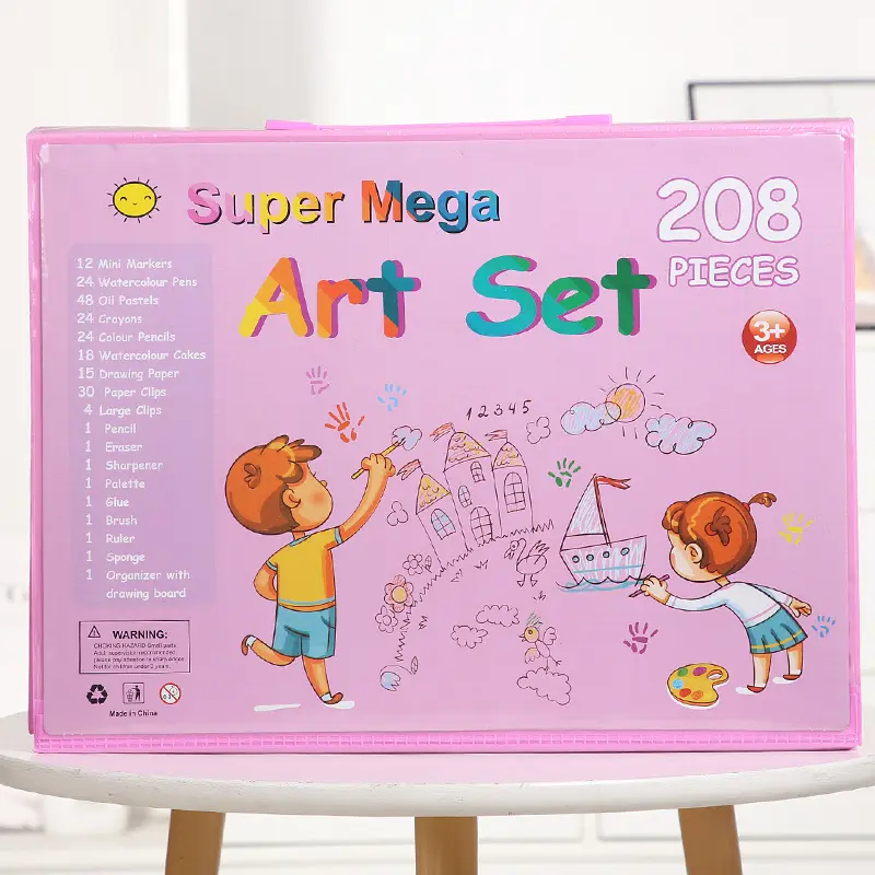 Super Mega 208-Piece Art Set for Kids