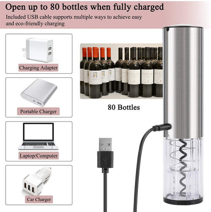 Electric Wine Bottle Opener with Foil Cutter