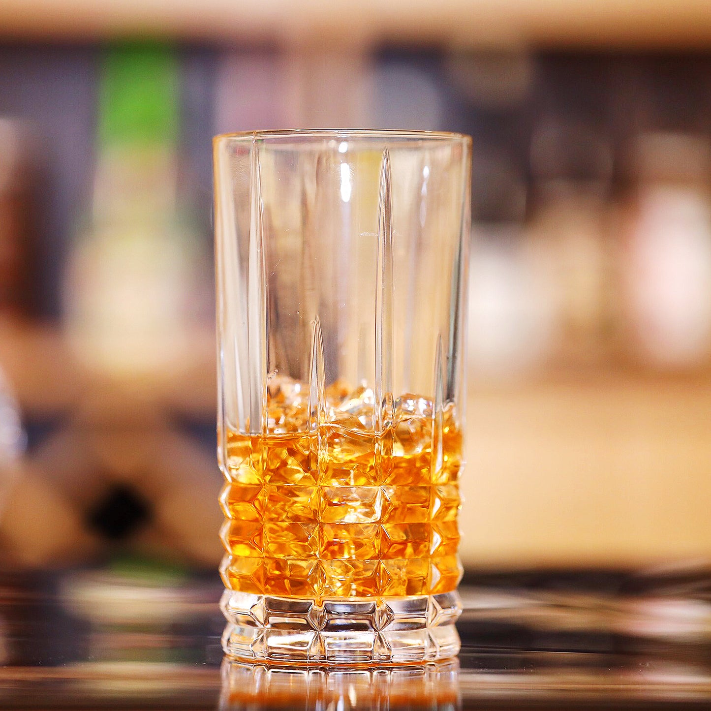 Blinkmax 6-Piece Glass Set.Durable Textured Tall Drinking Glasses for Water & Juice