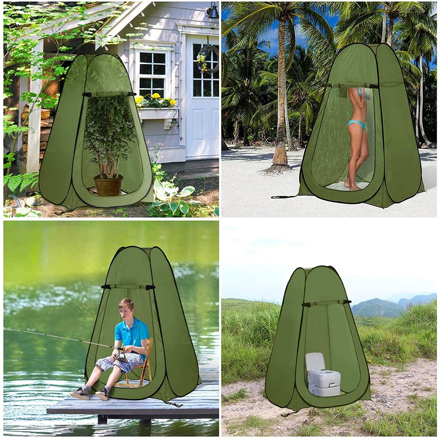 Portable Privacy Shower Tent, Outdoor Camping Bathroom • Toilet • Changing & Dressing Room