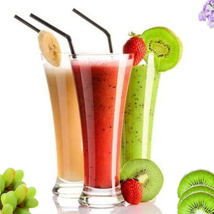 6 piece Tall Juice Glass, Elegant Flared Drinking Glass for Juices, Smoothies & Cocktails