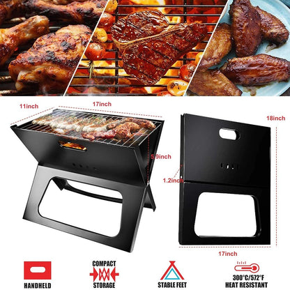 Portable Foldable BBQ Grill – Compact, Durable, Travel-Friendly