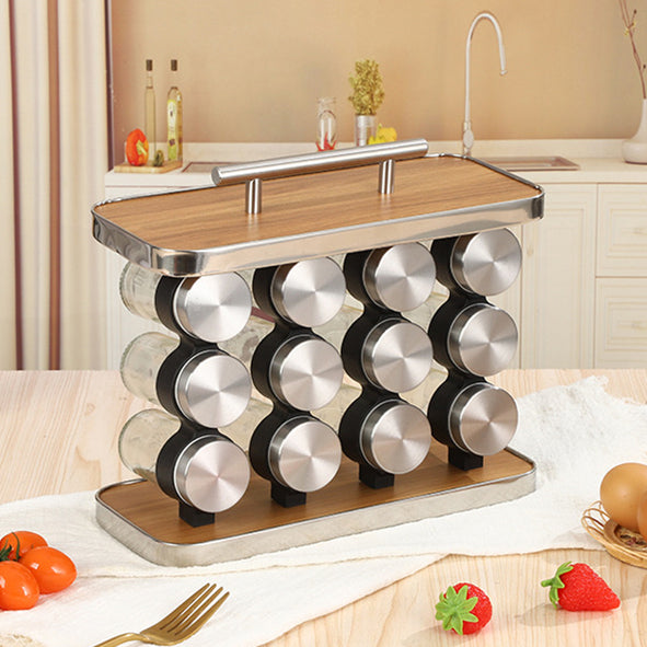 Stainless Steel Spice Rack – 12pcs Set