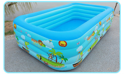 Inflatable Swimming Pool for Kids with Electric Pump