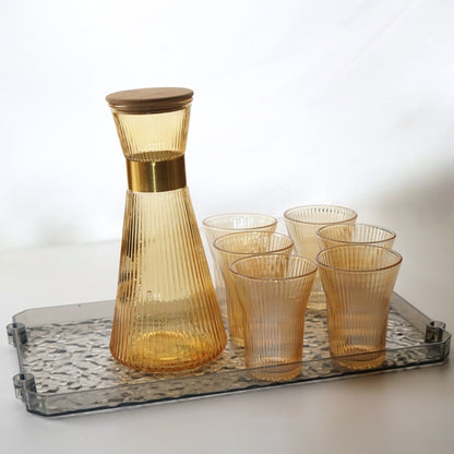 Glass carafe Set with 6 Glasses