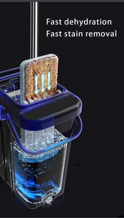 Magic Squeeze Mop & Bucket Set .Hands-Free 360° Flat Floor Cleaner