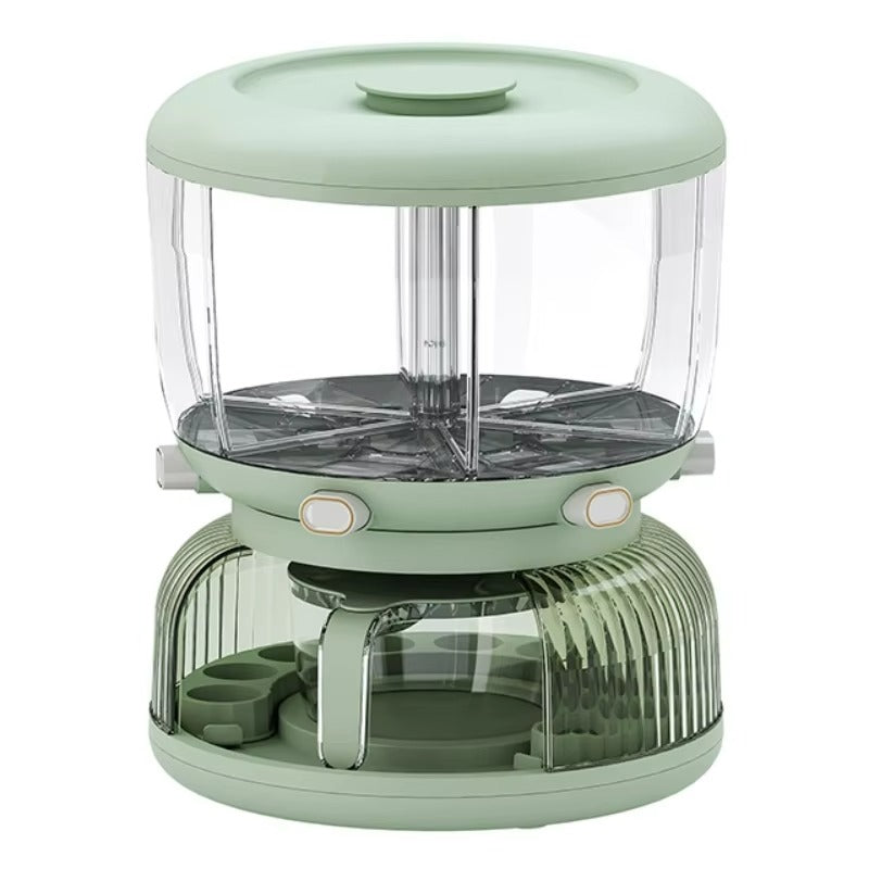 Partitioned Rotating Cereal Dispenser (2-in-1 Cereal Dispenser + Egg Holder)