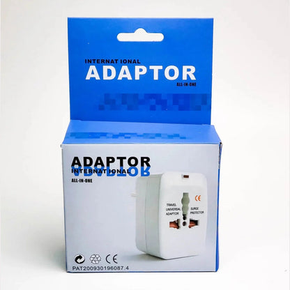 Universal All-in-One International Travel Adapter with Surge Protection – Works in 150+ Countries