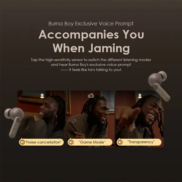 Oraimo  Spacepods X Burna Boy ANC True Wireless Earbuds, Waterproof OEB-E105D