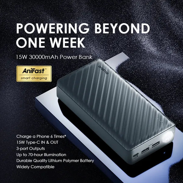 ORAIMO 30000mAh Power Bank (OPB-1301) Super Fast Charge with Long Lasting Battery