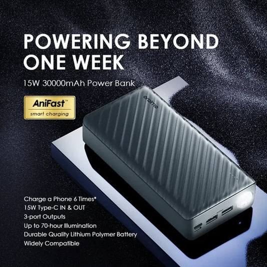 ORAIMO 30000mAh Power Bank (OPB-1301) Super Fast Charge with Long Lasting Battery