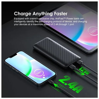 Oraimo Toast 10 Flash Power Bank – Model OPB-P118D Capacity: 10,000mAh