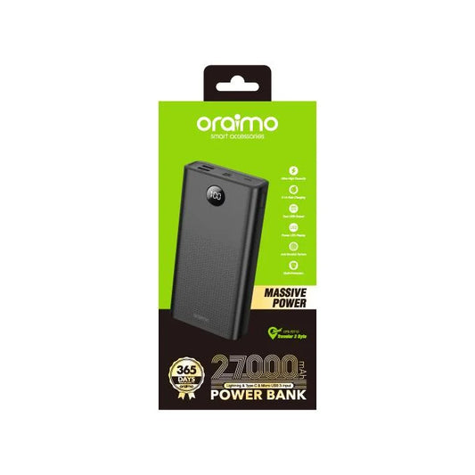 Oraimo OP1270 27,000mAh Power Bank – Maximum Power, Minimal Worry