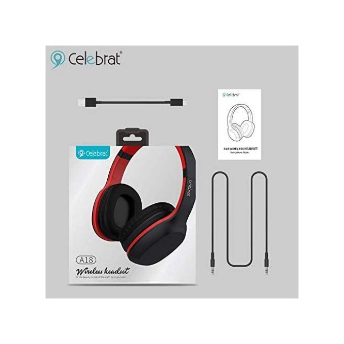 Celebrat A18 Wireless Bluetooth Headphones Wit Extra Bass