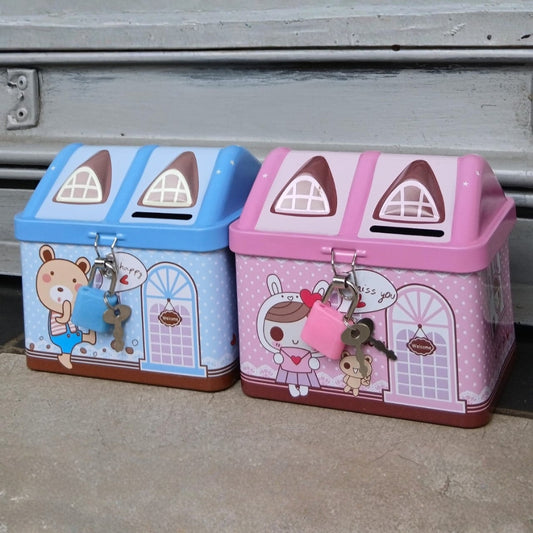 Metallic House Bank (Blue & Pink)