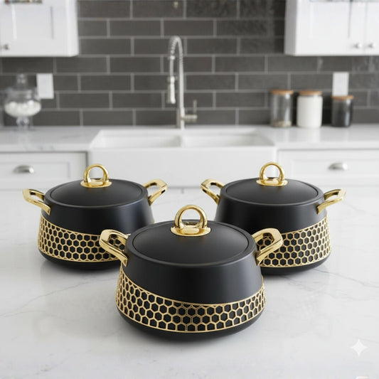 Elegant Hotpots with Gold Detail - Serveware