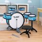 Kids’ Jazz Drum Set — 5-Piece Toy Drum Kit with Stool & Cymbals