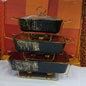 3-Piece Black & Gold Chafing Dish Set serveware
