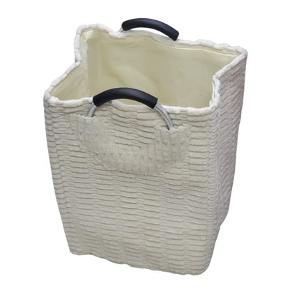 Textured Fabric Laundry Basket with Handles