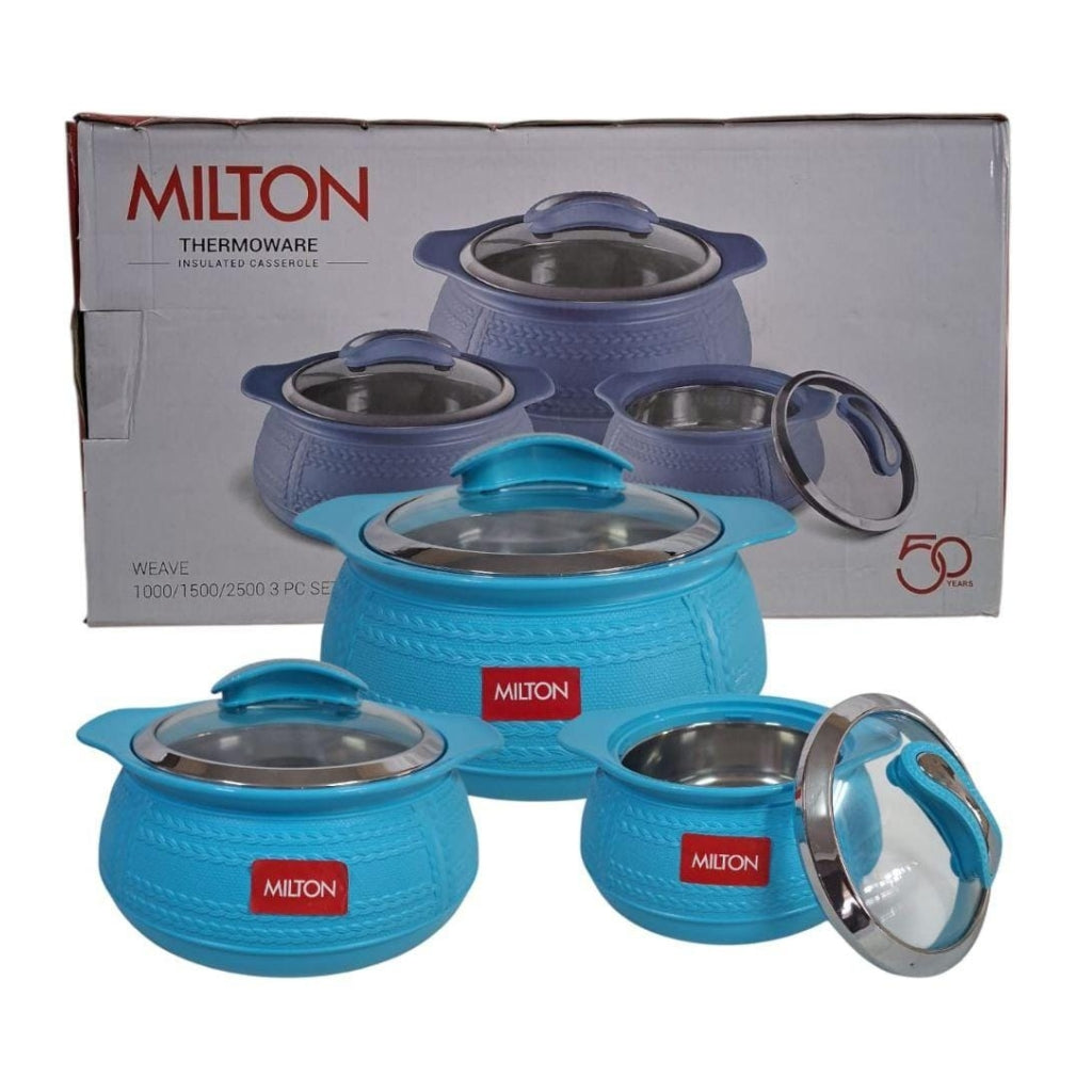 MILTON WEAVE – 3PC INSULATED HOTPOT SET