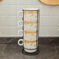 Space-Saver Stackable Coffee Cups with Stand