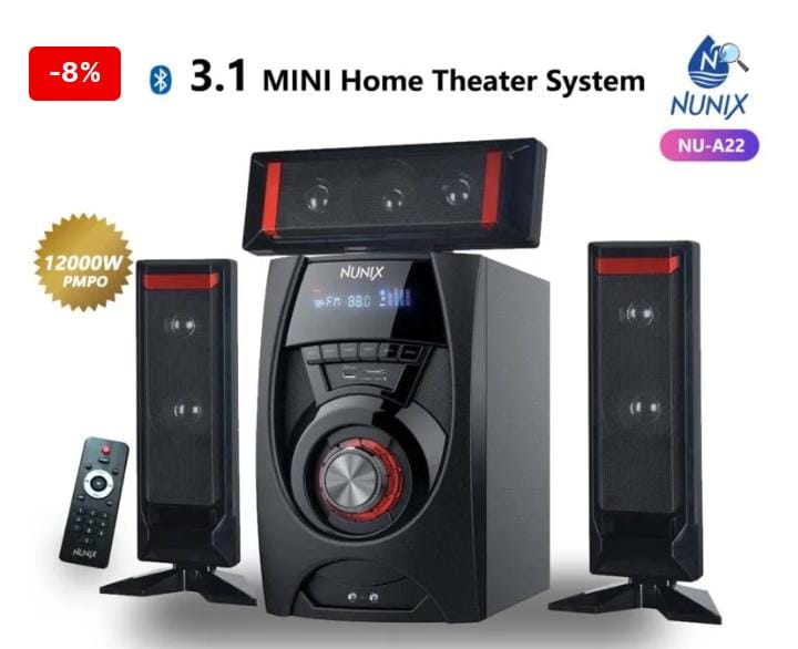 Nunix A22 Home Theatre System – Powerful Sound & Elegant Design
