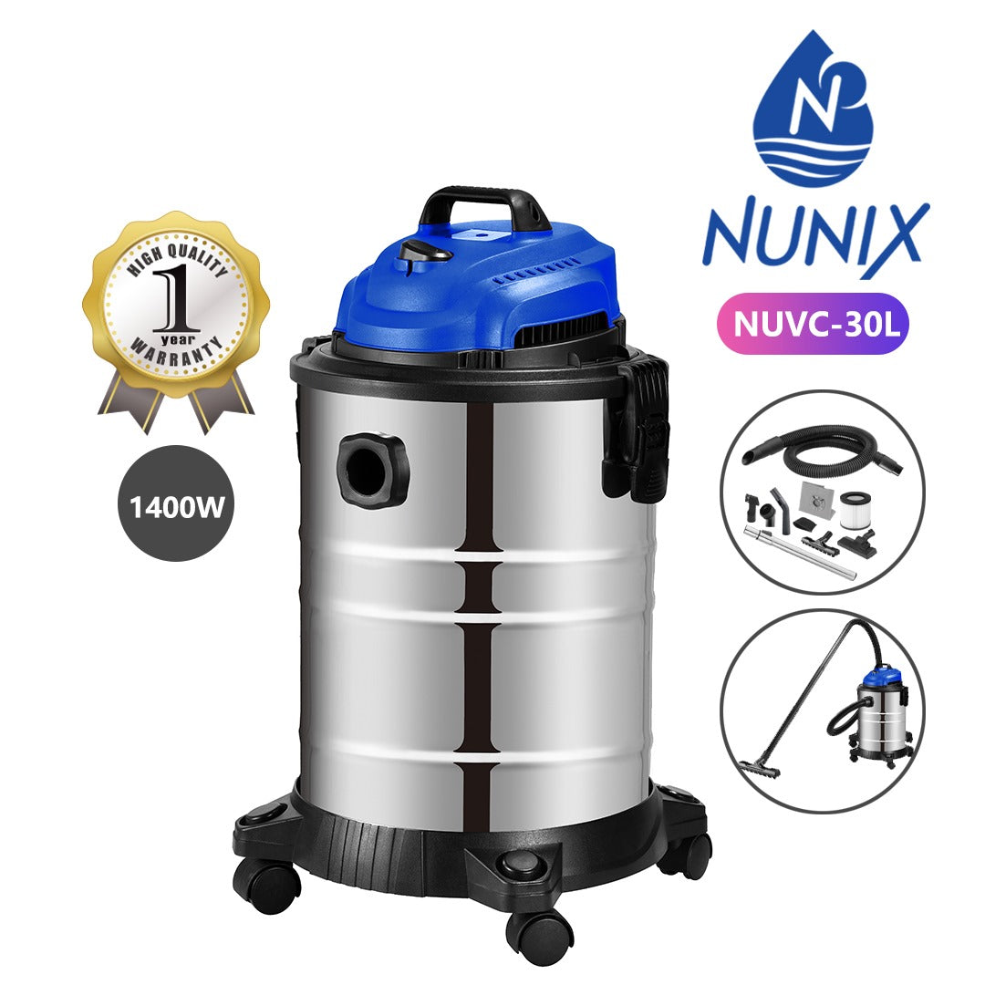 Nunix 30 Litres Vacuum Cleaner – Heavy Duty Wet & Dry Cleaning Machine