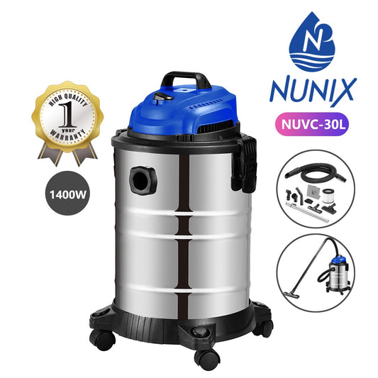 Nunix 30 Litres Vacuum Cleaner – Heavy Duty Wet & Dry Cleaning Machine