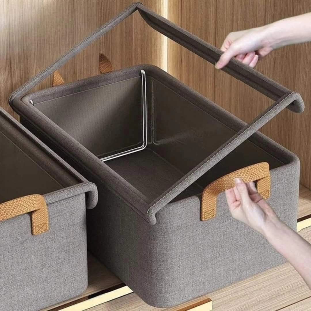 Collapsible Fabric Organizer with a Cover / Storage basket