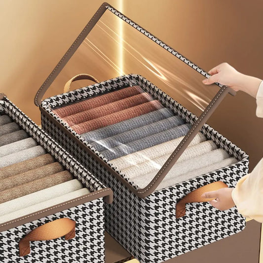 Fabric Organizer with a Cover / Storage basket