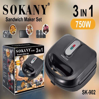 Sokany 3-in-1 Sandwich Maker