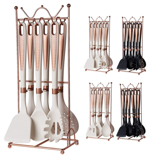 Silicone serving spoon sets