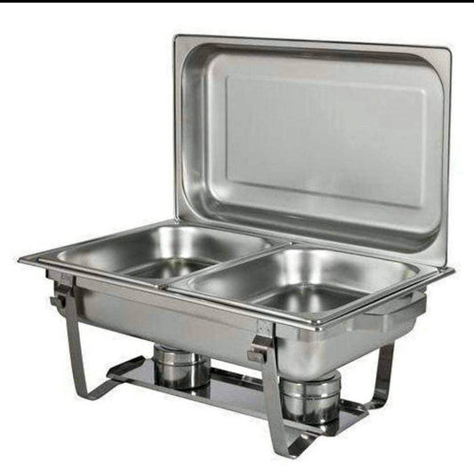 Stainless Steel Double-Compartment Chafing Dish