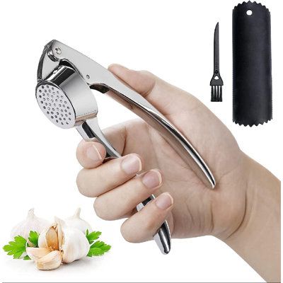 Premium Heavy duty Garlic Press – Fresh Garlic in Seconds!
