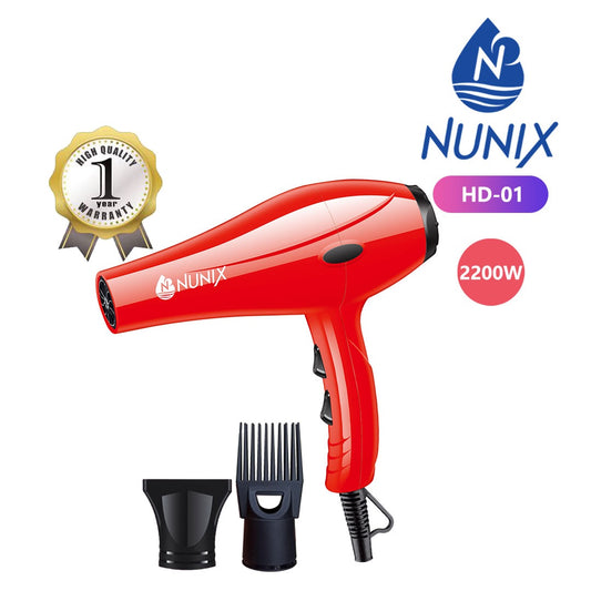 Nunix HD-01 Professional Hair Dryer – 2200 Watts