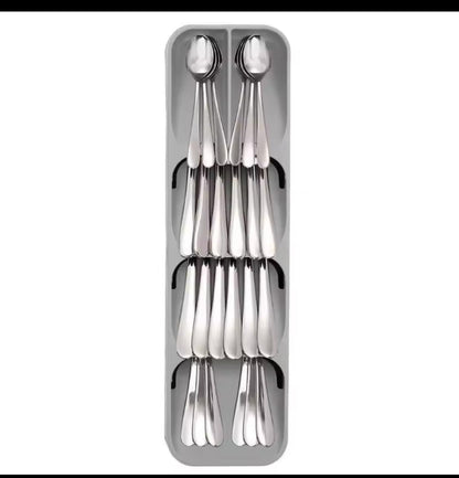 Compact Cutlery organizer – Grey